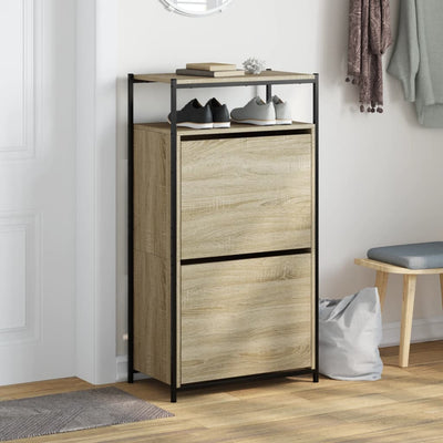 Kenkäkaappi Sonoma-tammi 60x34x112 cm tekninen puu