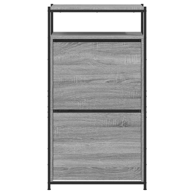 Kenkäkaappi harmaa Sonoma 60x34x112 cm tekninen puu