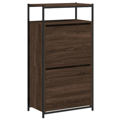 Kenkäkaappi ruskea tammi 60x34x112 cm tekninen puu