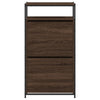 Kenkäkaappi ruskea tammi 60x34x112 cm tekninen puu