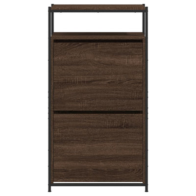Kenkäkaappi ruskea tammi 60x34x112 cm tekninen puu