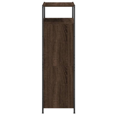 Kenkäkaappi ruskea tammi 60x34x112 cm tekninen puu