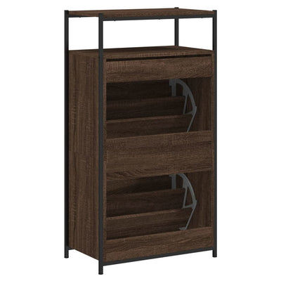 Kenkäkaappi ruskea tammi 60x34x112 cm tekninen puu