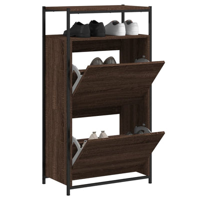 Kenkäkaappi ruskea tammi 60x34x112 cm tekninen puu