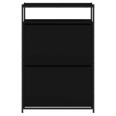 Kenkäkaappi musta 75x34x112 cm tekninen puu