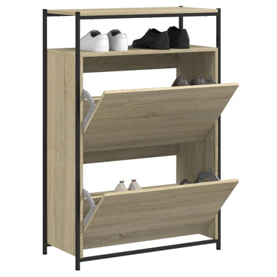 Kenkäkaappi Sonoma-tammi 75x34x112 cm tekninen puu