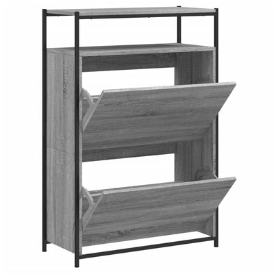 Kenkäkaappi harmaa Sonoma 75x34x112 cm tekninen puu