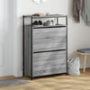 Kenkäkaappi harmaa Sonoma 75x34x112 cm tekninen puu