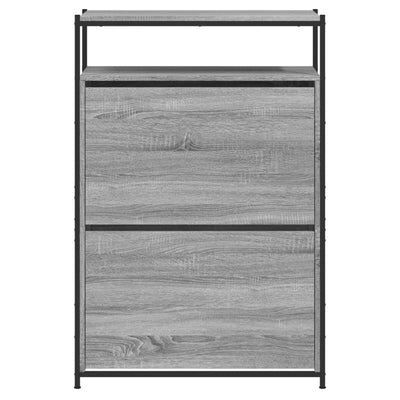 Kenkäkaappi harmaa Sonoma 75x34x112 cm tekninen puu