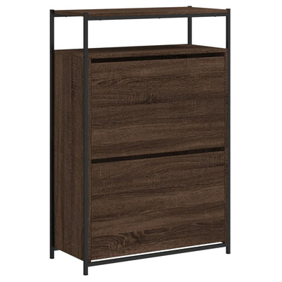 Kenkäkaappi ruskea tammi 75x34x112 cm tekninen puu