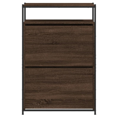 Kenkäkaappi ruskea tammi 75x34x112 cm tekninen puu