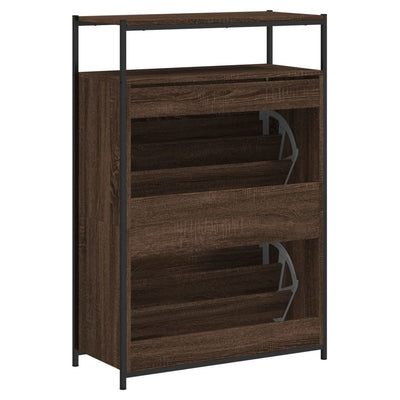 Kenkäkaappi ruskea tammi 75x34x112 cm tekninen puu