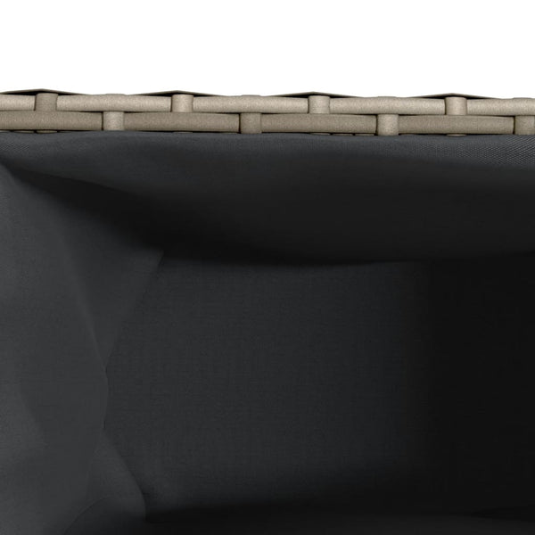 Kukkalaatikko renkaat/3 ruukkua harm. 107x32x38 cm polyrottinki