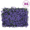  vidaXL Keinotekoinen lehtiaita 6 kpl violetti 40x60 cm