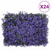  vidaXL Keinotekoinen lehtiaita 24 kpl violetti 40x60 cm