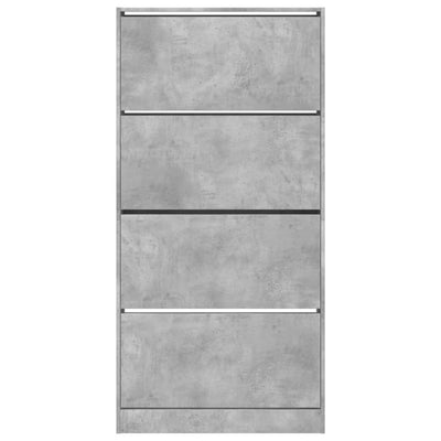 Kenkäkaappi 4 kääntölaatikolla betoninharmaa 80x21x163,5 cm