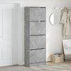 Kenkäkaappi 4 kääntölaatikolla betoninharmaa 60x34x187,5 cm