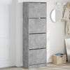 Kenkäkaappi 4 kääntölaatikolla betoninharmaa 60x34x187,5 cm