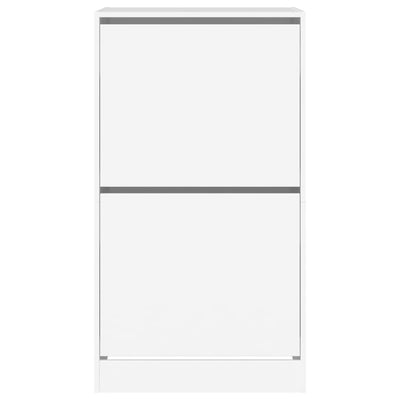 Valkoinen kenkäkaappi Antim 60x42x108cm (2 kääntölaatikolla)