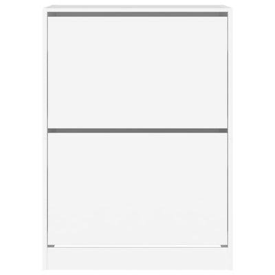 Valkoinen kenkäkaappi Antim 80x42x108cm (2 kääntölaatikolla)