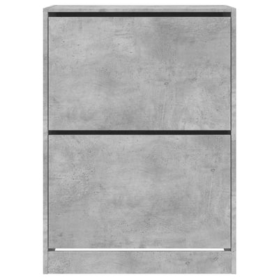 Kenkäkaappi 2 kääntölaatikolla betoninharmaa 80x42x108 cm