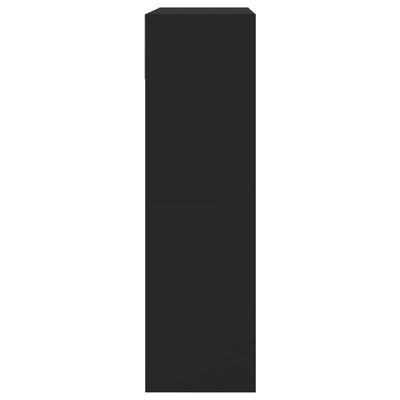 Musta kenkäkaappi Licuta 80x34x116cm (2 kääntölaatikolla)