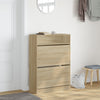 Kenkäkaappi 2 kääntölaatikolla Sonoma-tammi 80x34x116 cm