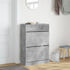 Kenkäkaappi 2 kääntölaatikolla betoninharmaa 80x34x116 cm