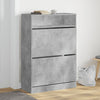 Kenkäkaappi 2 kääntölaatikolla betoninharmaa 80x34x116 cm
