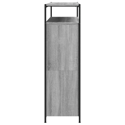 Harmaa kenkäkaappi Filomenos 100x34x112cm (4 kääntölaatikolla sonoma)