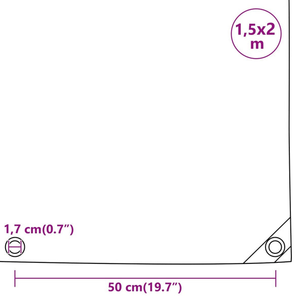 Pressu musta 1,5x2 m 650 g/m²