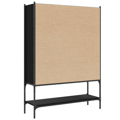 Kirjahylly musta 102x30x141,5 cm tekninen puu