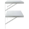 Seinähyllyt 2 kpl 100x40 cm hopea ruostumaton teräs