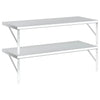 Seinähyllyt 2 kpl 100x40 cm hopea ruostumaton teräs
