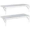 Seinähyllyt 2 kpl 75x30 cm hopea ruostumaton teräs