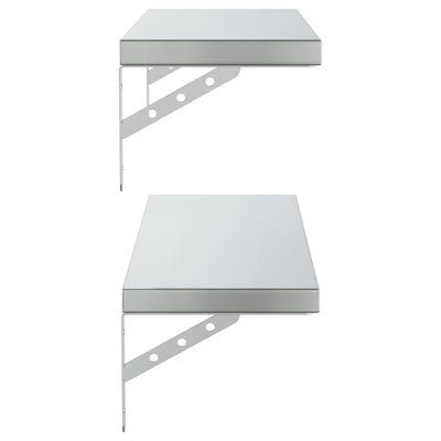 Seinähyllyt 2 kpl 75x23,5 cm hopea ruostumaton teräs
