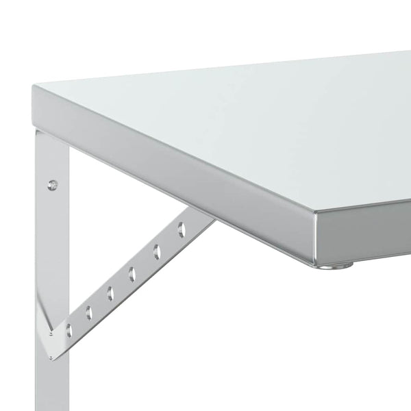 Seinähyllyt 2 kpl 50x40 cm hopea ruostumaton teräs