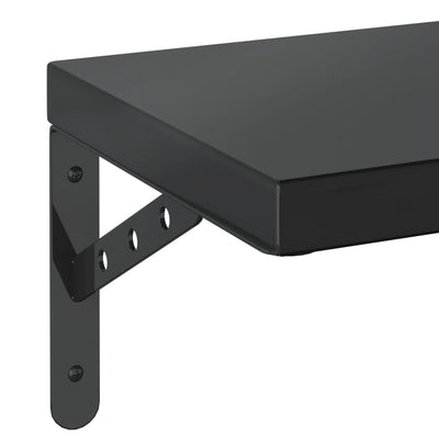 Seinähyllyt 2 kpl 100x23,5 cm musta ruostumaton teräs