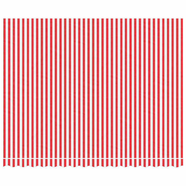 Punavalkoraidallinen vaihtokangas markiisiin Ferin 4x3 m