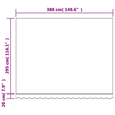 Vaihtokangas markiisiin punavalkoraidallinen 4x3 m