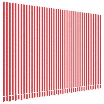 Vaihtokangas markiisiin punavalkoraidallinen 4,5x3 m