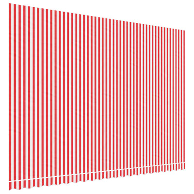 Vaihtokangas markiisiin punavalkoraidallinen 5x3,5 m
