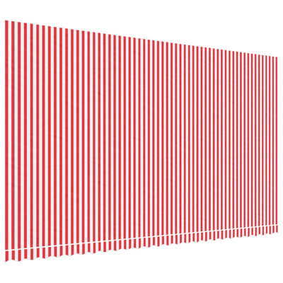 Vaihtokangas markiisiin punavalkoraidallinen 6x3,5 m