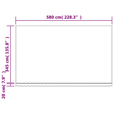 Vaihtokangas markiisiin punavalkoraidallinen 6x3,5 m