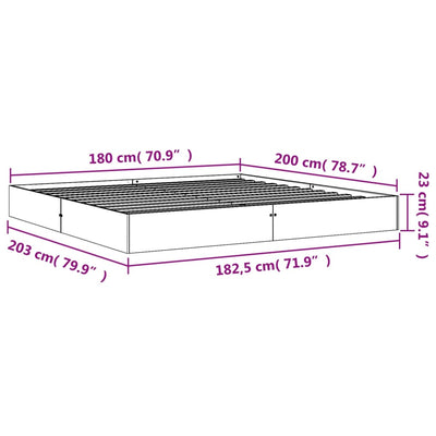 Vahanruskea sängynrunko Intexim 180x200cm (mänty)