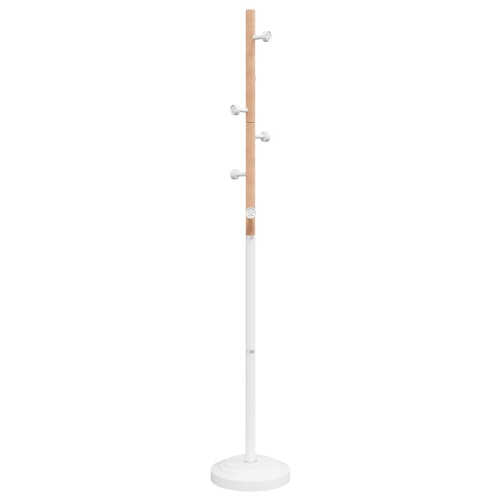 Valkoinen naulakko Paraschivi 177cm (jauhemaalattu rauta)