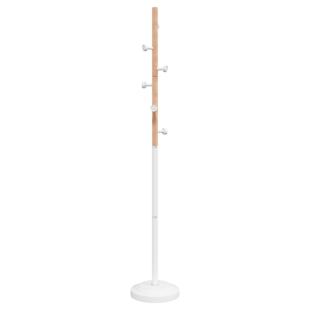 Valkoinen naulakko Paraschivi 177cm (jauhemaalattu rauta)