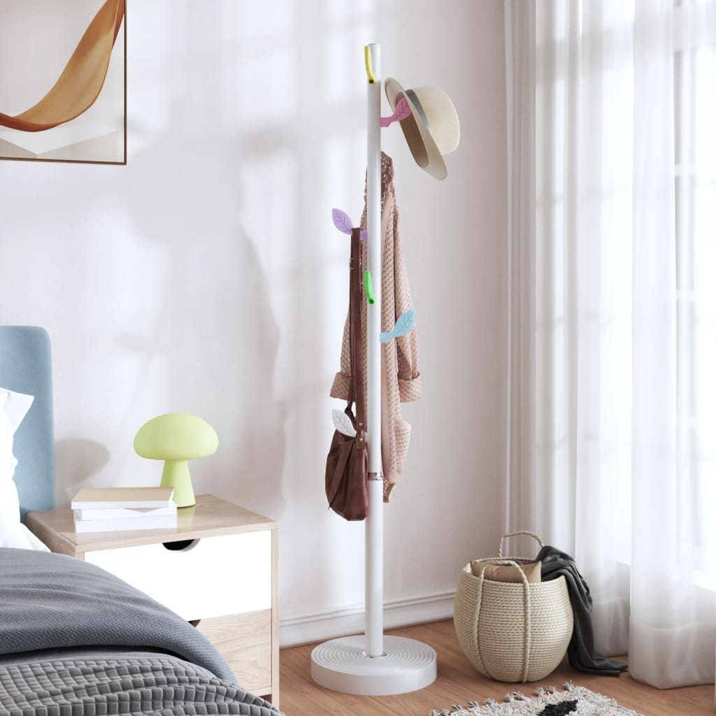 Valkoinen naulakko Ieno 172cm (jauhemaalattu rauta)