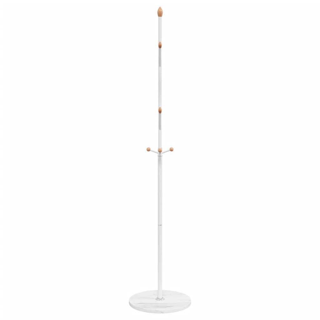 Valkoinen naulakko Amiah 177cm (jauhemaalattu rauta)