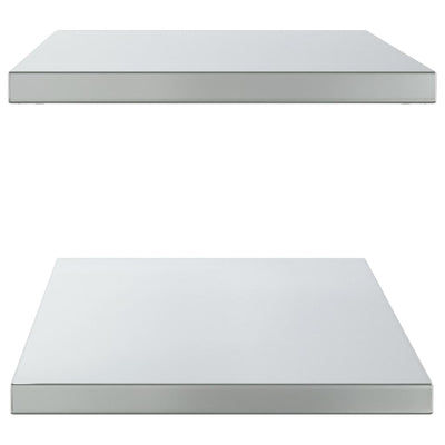 Seinähyllyt 2 kpl 100x40x3 cm hopea ruostumaton teräs
